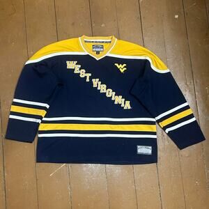 Crazy Vintage West Virginia Mountaineers WVU Hockey Jersey Number 99